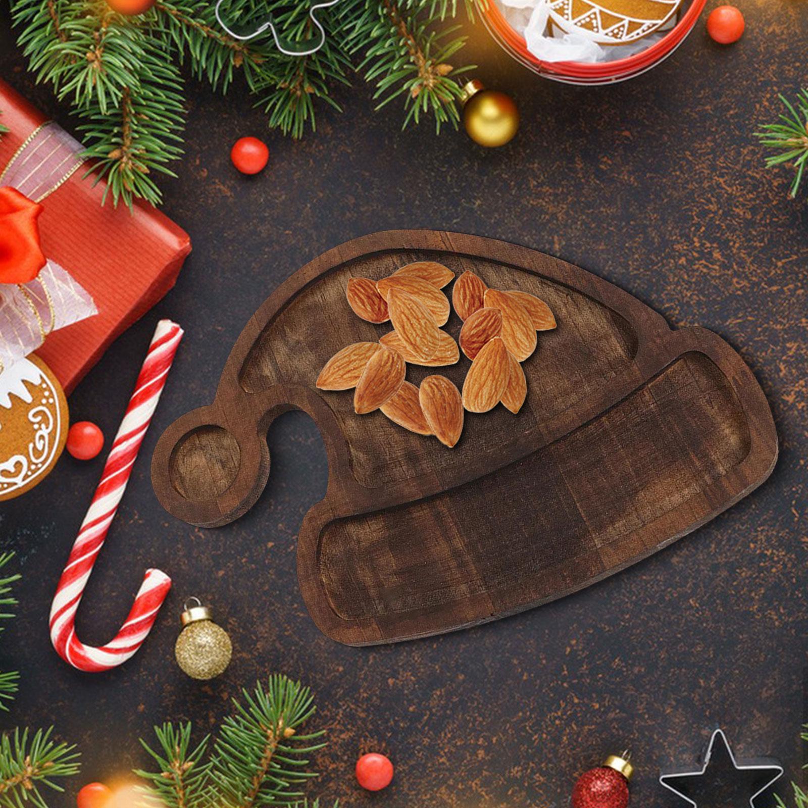Food Snacks For Christmas - Wood Serving Platter Christmas Decoration Appetizers