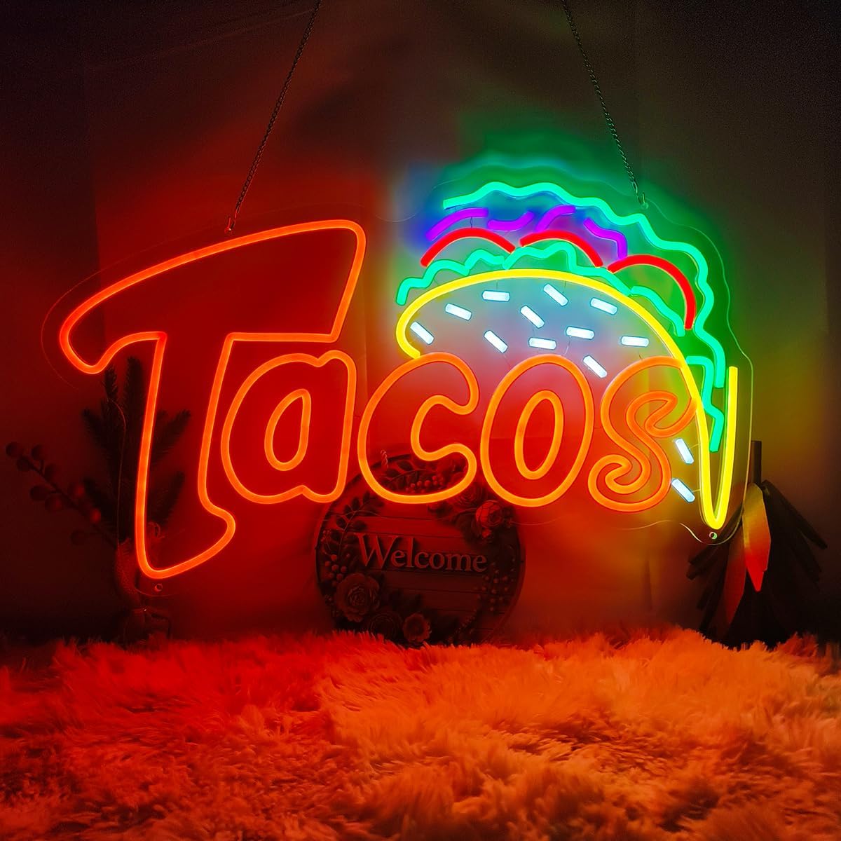 Tacos LED Neon Sign USB Wall L - огляд і ціна Food Snacks Restaurant