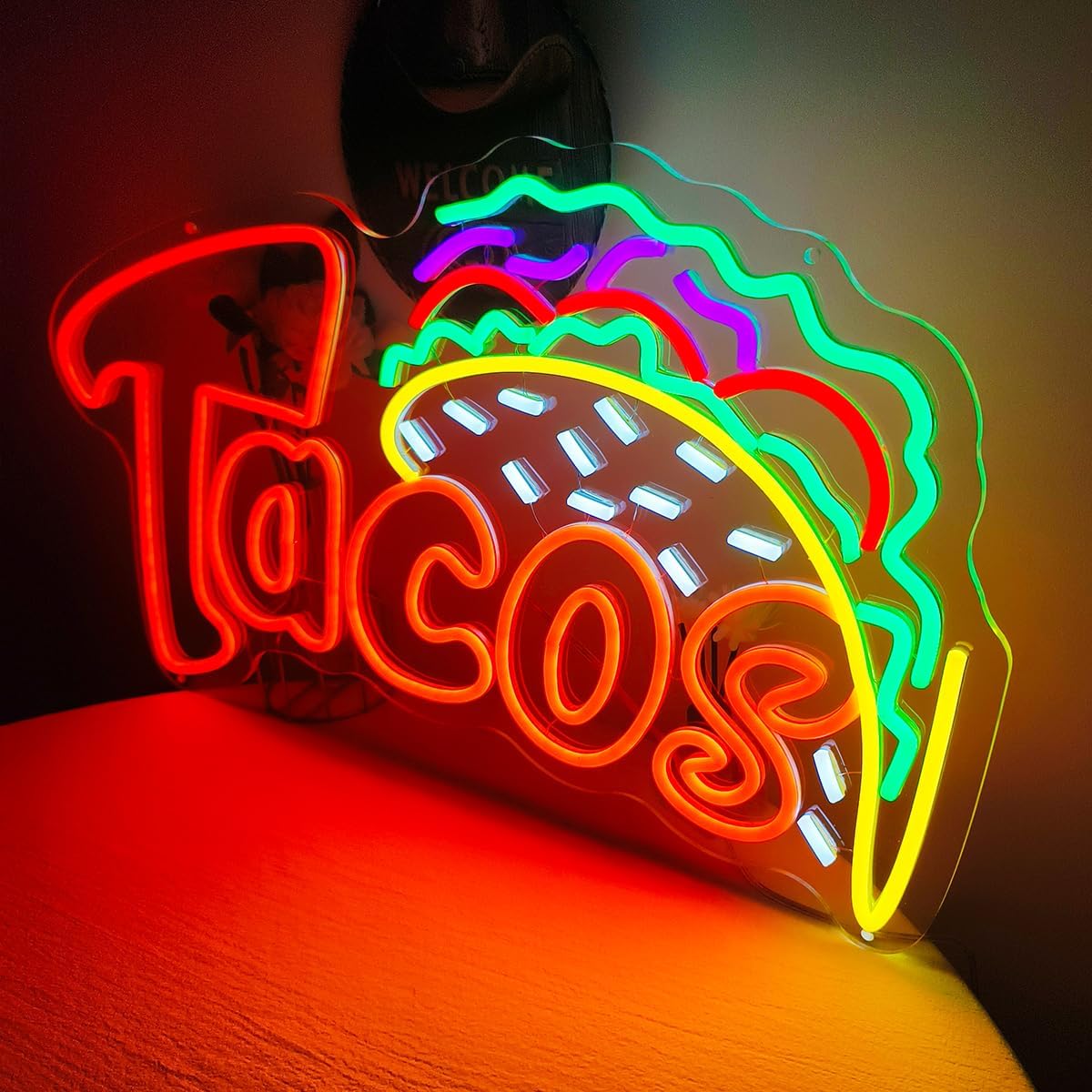 Tacos LED Neon Sign USB Wall L - огляд і ціна Food Snacks Restaurant