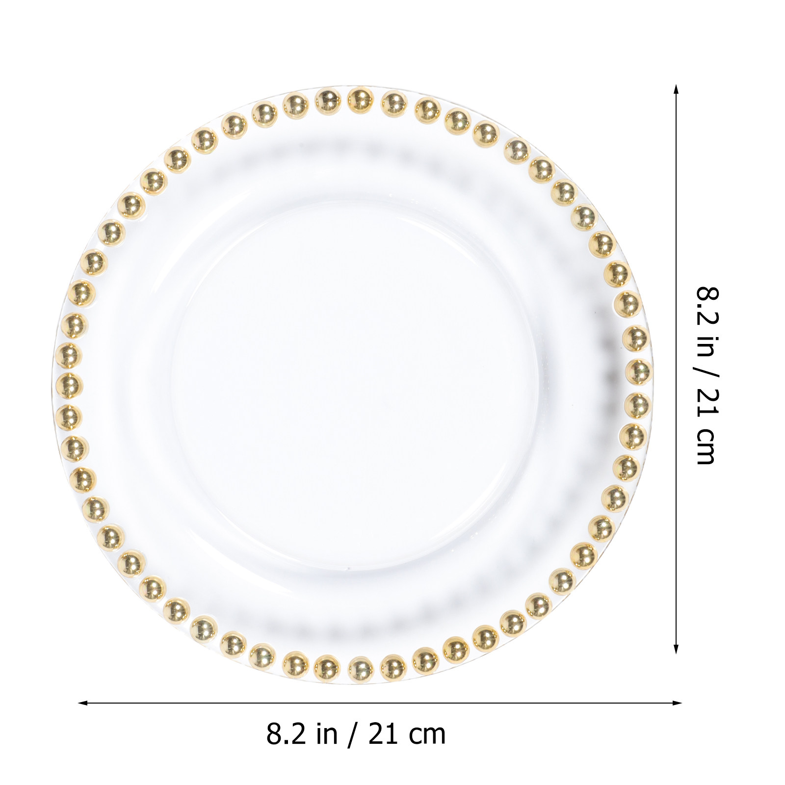 Gold Plated Glass Plate Multi- - огляд і ціна Food Snacks Restaurant