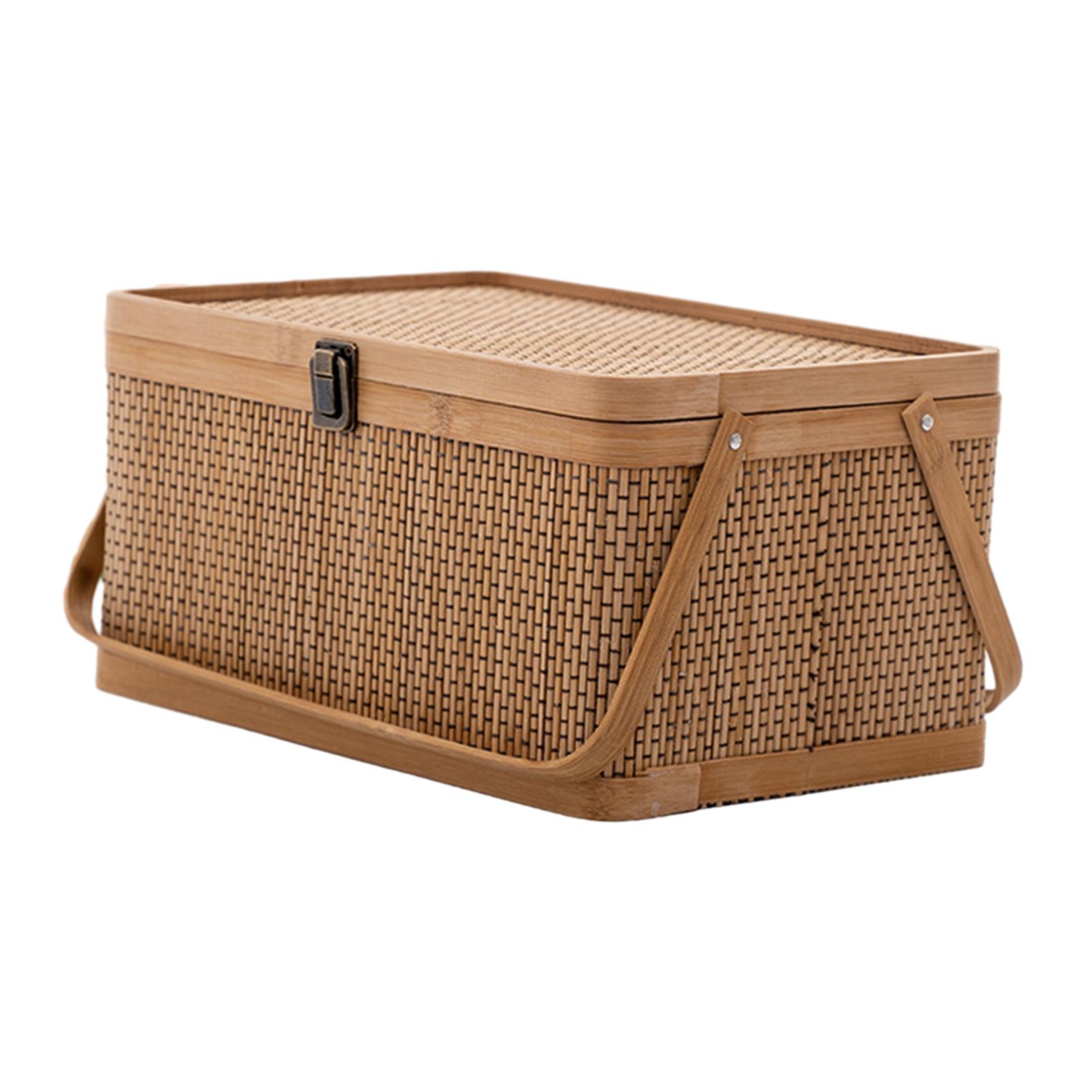 Handcrafted Bamboo Picnic Bask - огляд і ціна Food Snacks Hamper