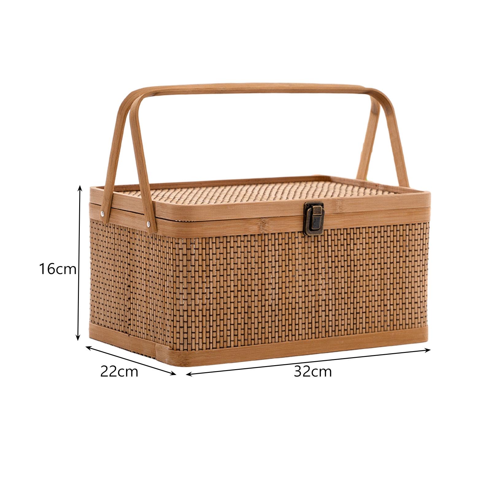 Handcrafted Bamboo Picnic Bask - огляд і ціна Food Snacks Hamper