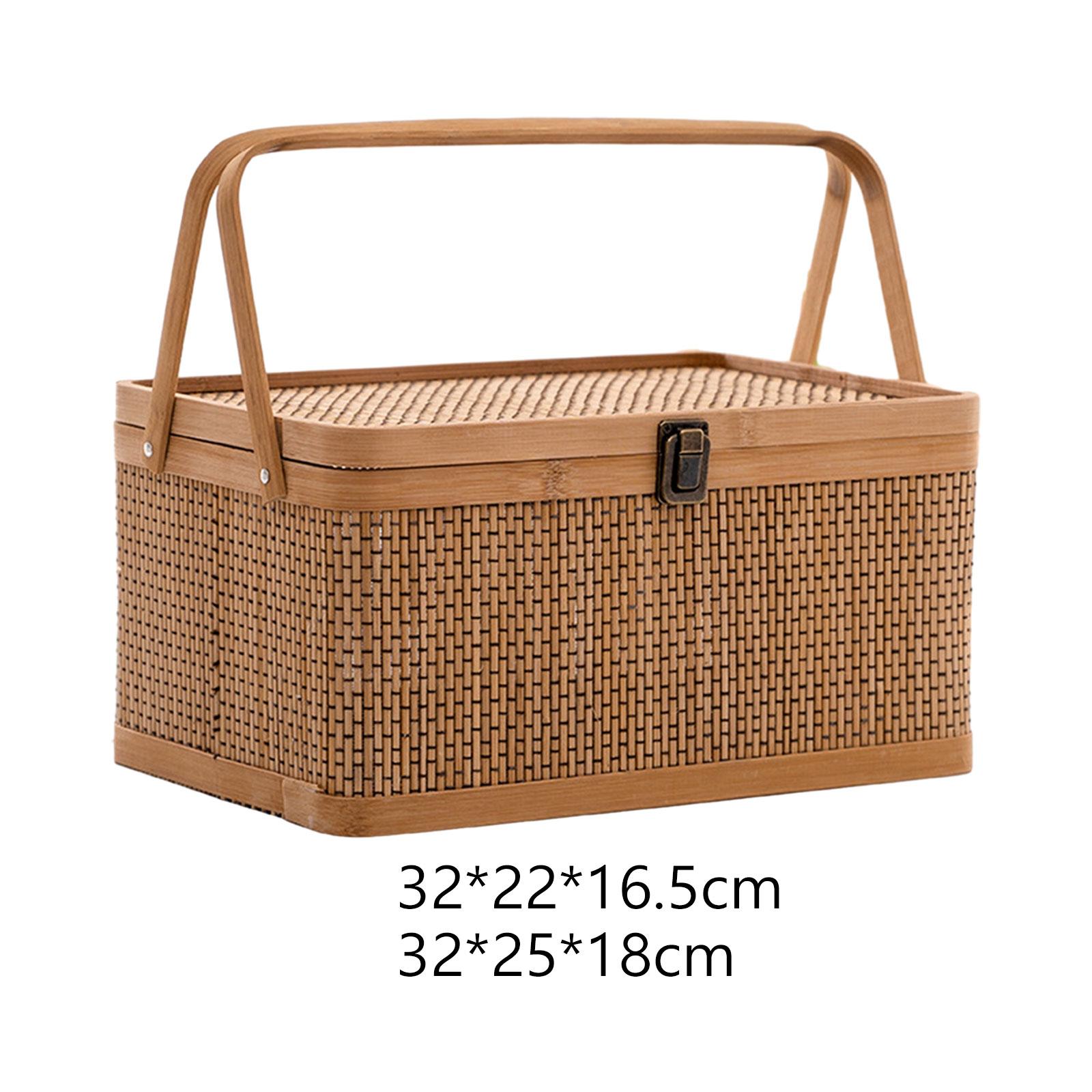 Handcrafted Bamboo Picnic Bask - огляд і ціна Food Snacks Hamper