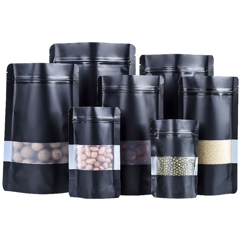 100PCS Stand-up Matte Black Al - огляд і ціна Food Snacks For Christmas