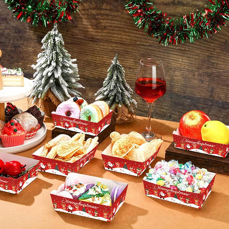 Christmas Paper Food Tray Chri - огляд і ціна Food Snacks For Christmas
