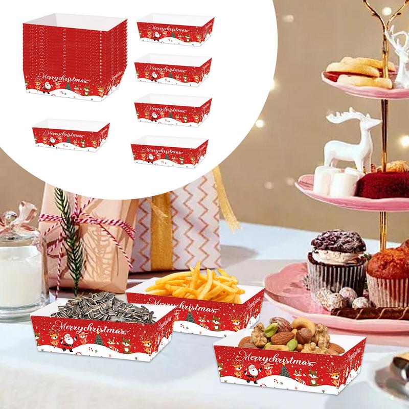 Christmas Paper Food Tray Chri - огляд і ціна Food Snacks For Christmas