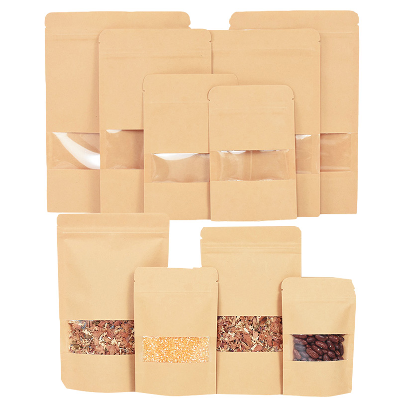 20/50pcs Kraft Paper Zip Lock  - огляд і ціна Food Snacks For Christmas