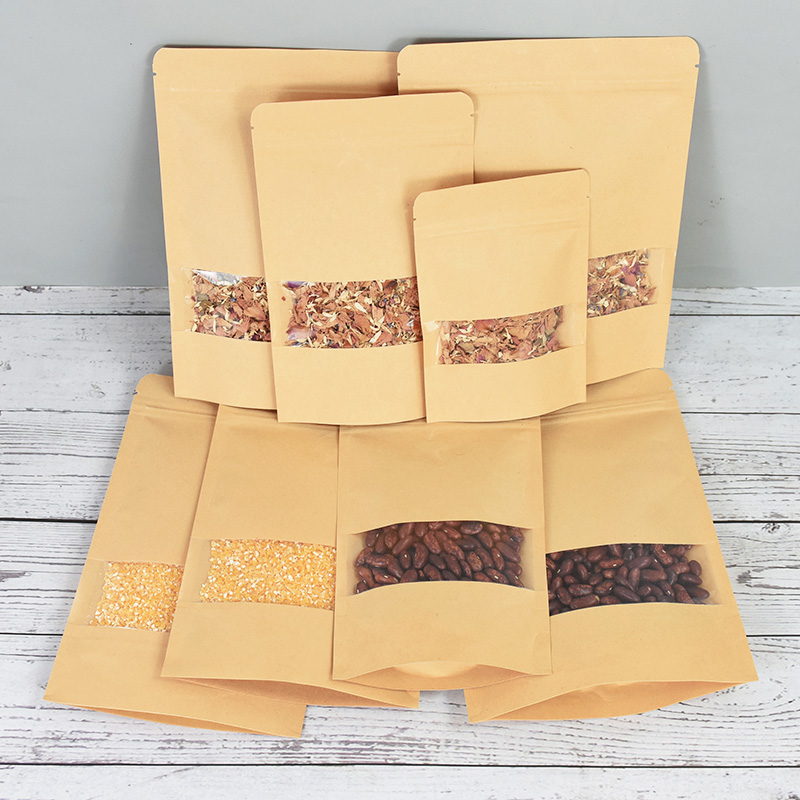 20/50pcs Kraft Paper Zip Lock  - огляд і ціна Food Snacks For Christmas