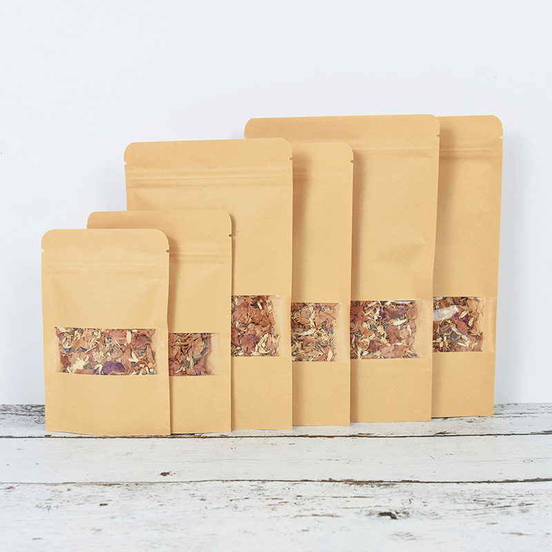 20/50pcs Kraft Paper Zip Lock  - огляд і ціна Food Snacks For Christmas
