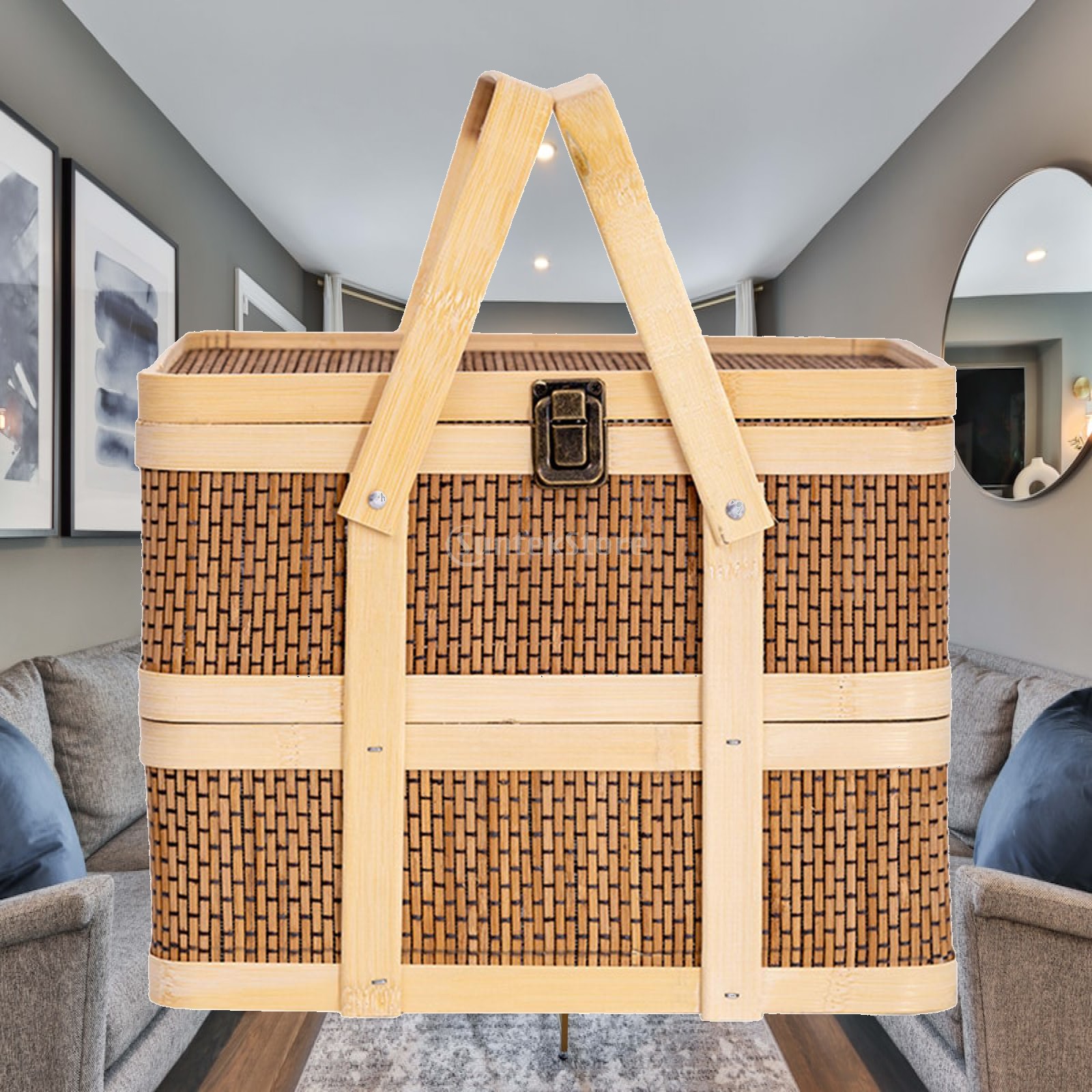 Woven Picnic Basket,Food Stora - огляд і ціна Food Snacks Hamper