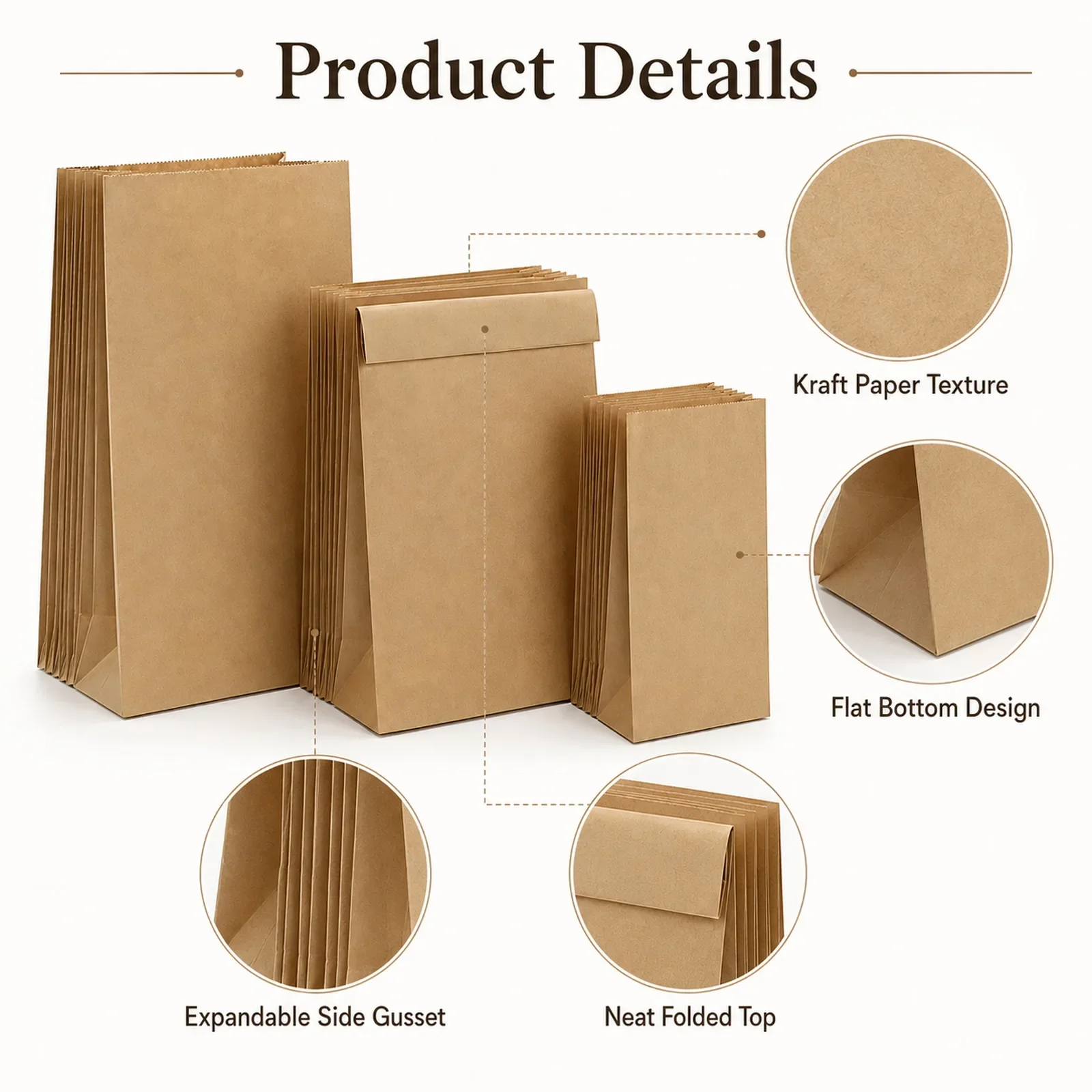 10-30Pcs Small Brown Kraft Pap - огляд і ціна Food Snacks For Christmas
