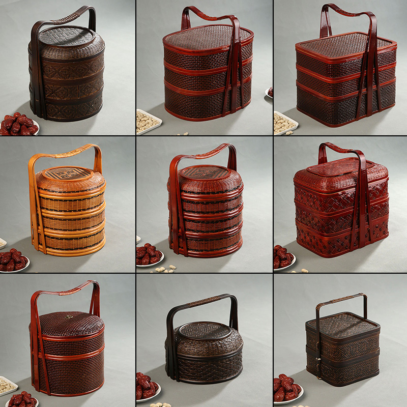 Bamboo Picnic Basket with Lid  - огляд і ціна Food Snacks Hamper