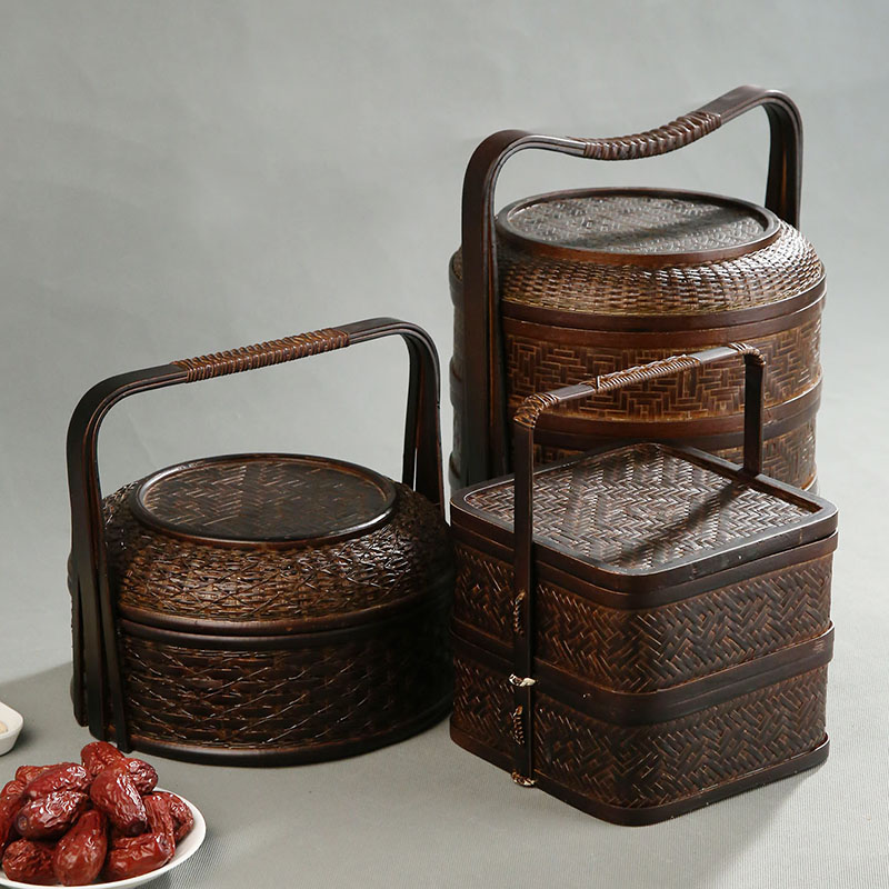 Bamboo Picnic Basket with Lid  - огляд і ціна Food Snacks Hamper