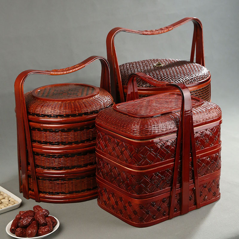 Bamboo Picnic Basket with Lid  - огляд і ціна Food Snacks Hamper