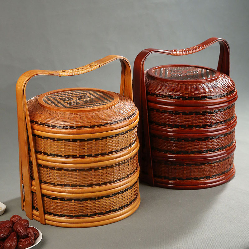 Bamboo Picnic Basket with Lid  - огляд і ціна Food Snacks Hamper